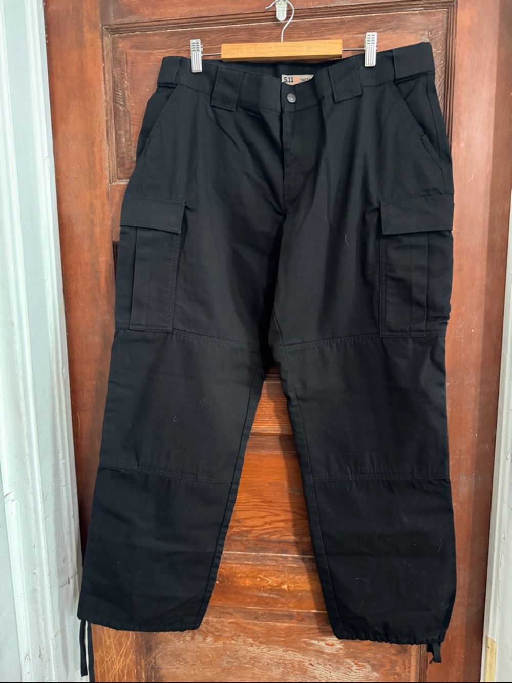 5.11 Tactical women’s  Black Cargo Pants with Ankle Ties size 16